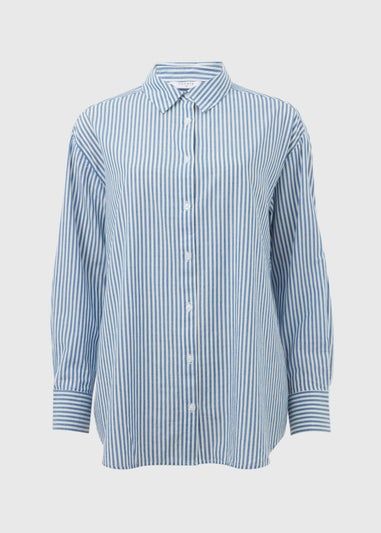 Blue Stripe Cotton Shirt - Size 8 | Matalan (UK)