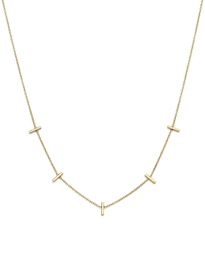 14K Yellow Gold Bar Station Necklace, 16" | Bloomingdale's (US)