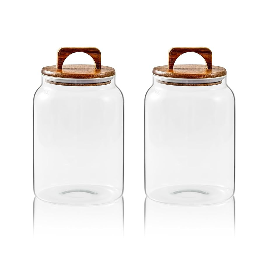 Sweejar Glass Jars for Laundry Room Organization, 90 ounce Laundry Pods Container, Glass Food Sto... | Amazon (US)