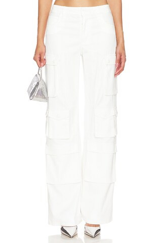 Alice + Olivia Olympia Baggy Cargo Pants in Off White from Revolve.com | Revolve Clothing (Global)