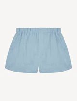 The Boxer: Linen, Storm Blue | With Nothing Underneath