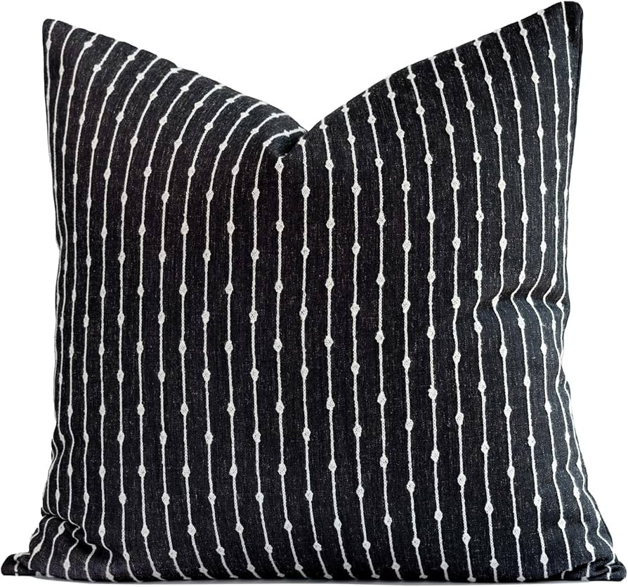 Crumbs Home Modern Farmhouse Fall Linen Indoor Outdoor Throw Pillow Cover Only, 22"x22" Water Rep... | Amazon (US)