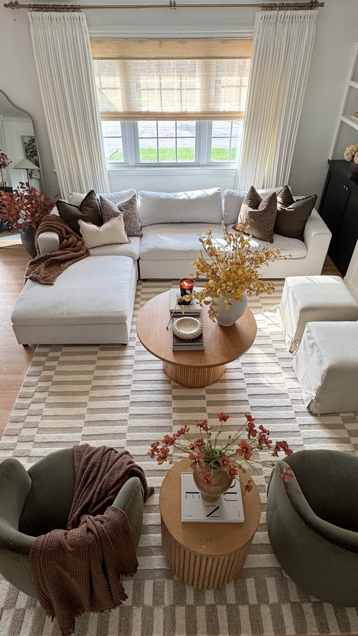 Cozy fall layers are officially here 🍂 and I’ve been leaning on my favorite @wayfair finds to make our living room feel extra warm + inviting. From the fluted coffee + side tables to this striped rug, each piece adds that high-end look without the high-end price. 🤎



#WayfairPartner #Wayfair #WayfairFinds #WayfairHome #DesignerLookForLess #CozyNeutralHome #ModernOrganicHome #NeutralHomeDecor #FallHomeDecor #CozyFallVibes #LTKHome #LTKFinds #HomeDecorInspo #AffordableHomeDecor

#LTKSeasonal #LTKHome #LTKSaleAlert