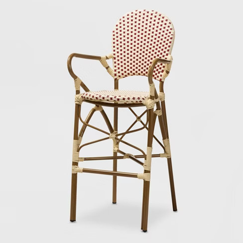 Marguerite Indoor and Outdoor Stackable Bistro Bar Stool -Baxton Studio | Target