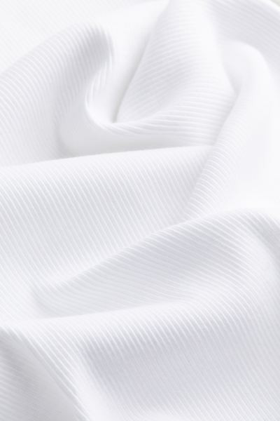 Ribbed cotton top | H&M (UK, MY, IN, SG, PH, TW, HK)