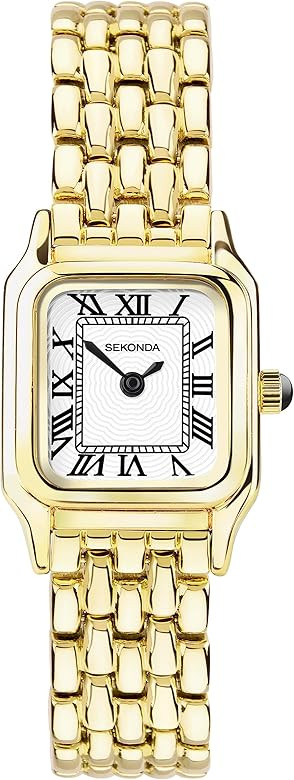 Sekonda Monica Ladies 20mm Quartz Watch in White with Analogue Display, and Two Tone Alloy Strap ... | Amazon (US)