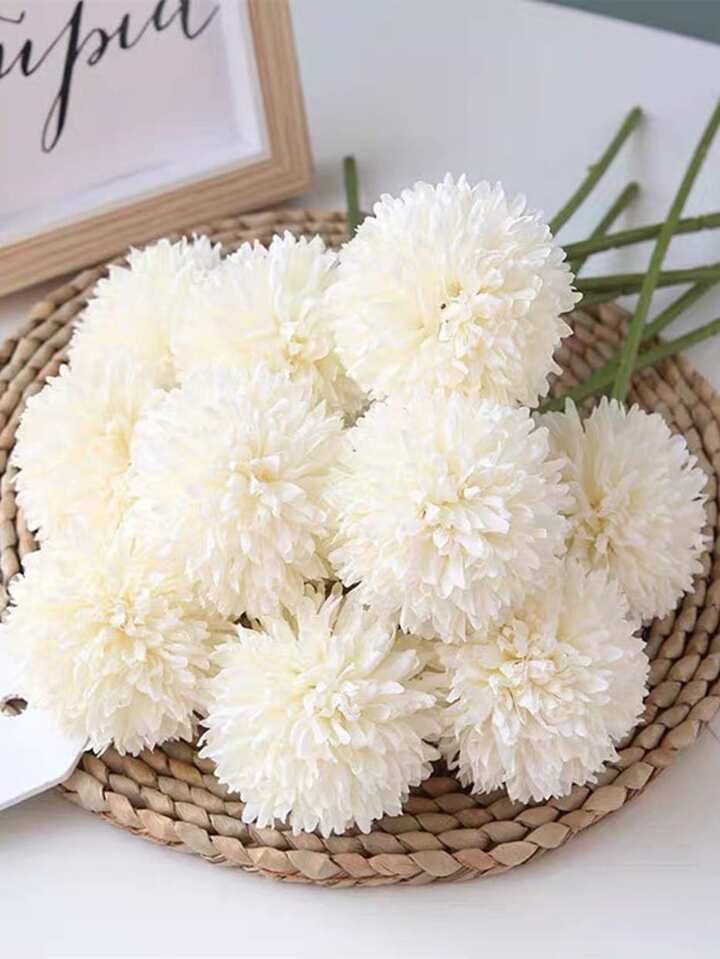 10pcs Silk Dandelion Flower Ball Bouquet Fake Artificial Flowers for Home Garden Wedding Decorati... | SHEIN