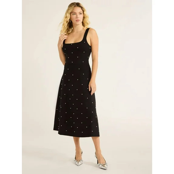 Free Assembly Women’s and Women's Plus Beaded Sweater Dress, Sizes XS-4X - Walmart.com | Walmart (US)