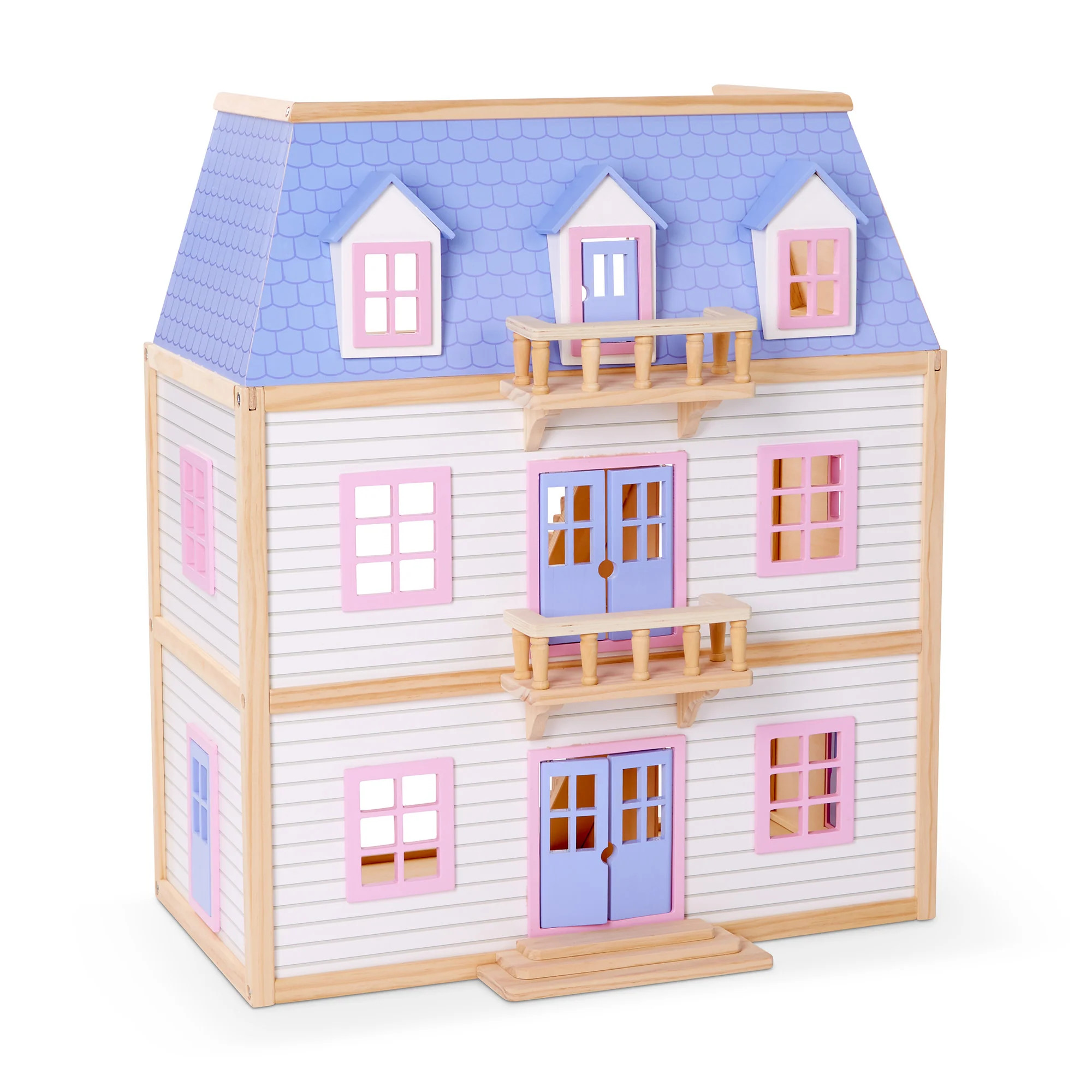 Wooden Multi-Level Dollhouse | Melissa and Doug