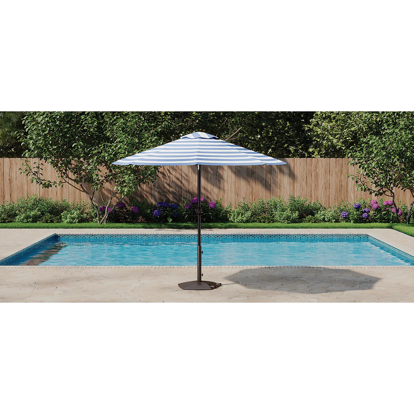 Mosaic Round 9 ft Patio Market Striped Umbrella | Academy Sports + Outdoors