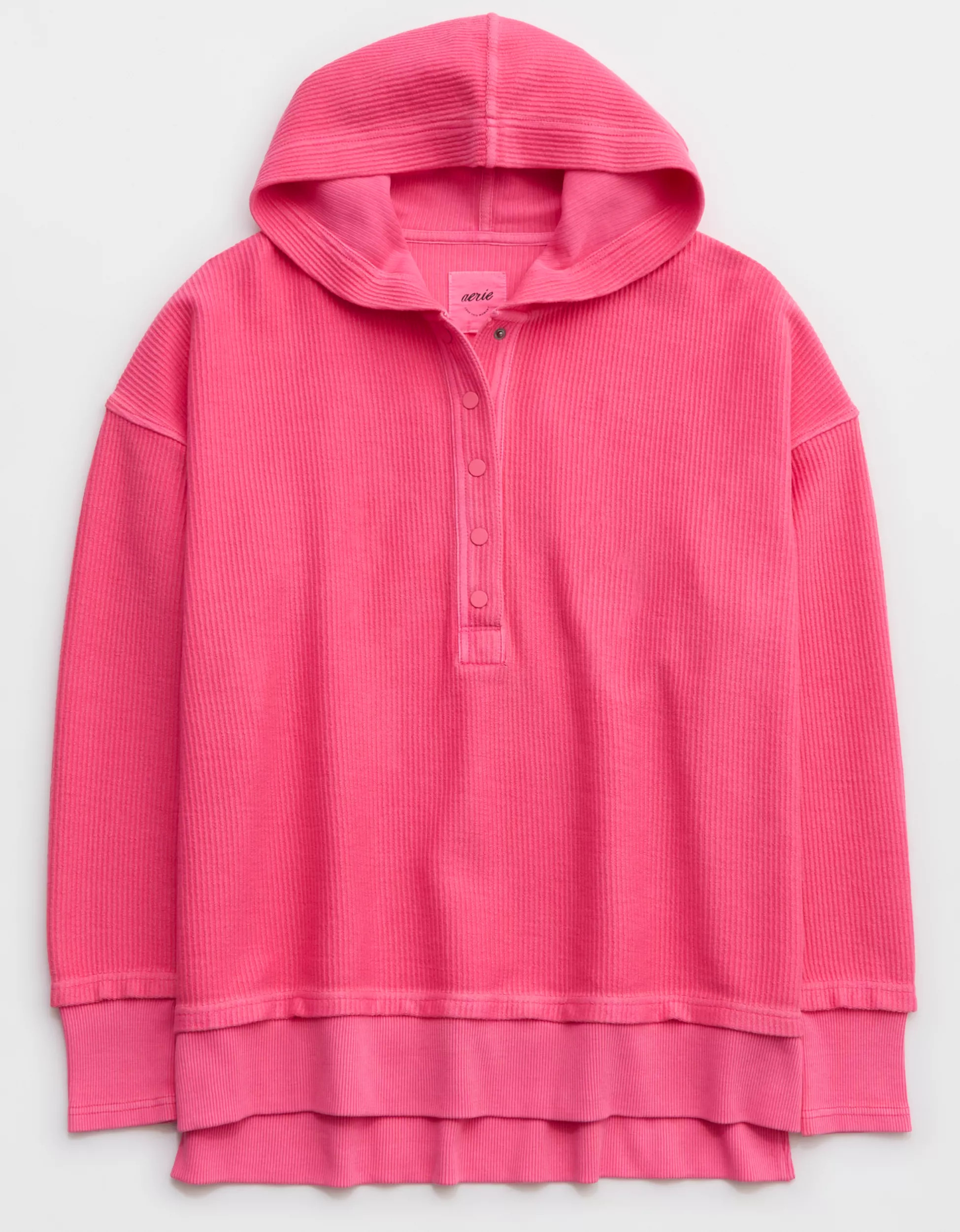 Aerie Textured Henley Hoodie | Aerie