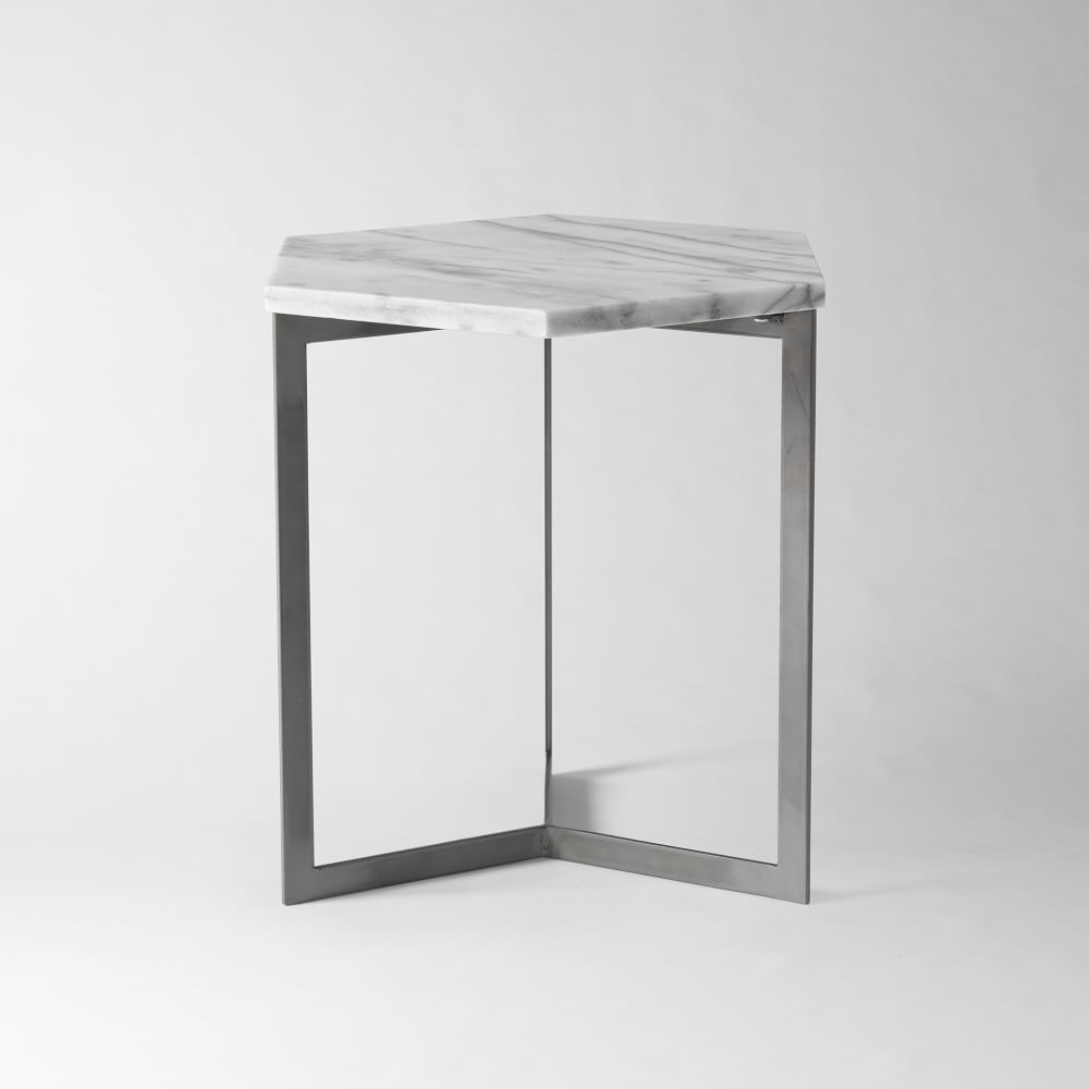 Hex Side Table – Steel | West Elm (US)