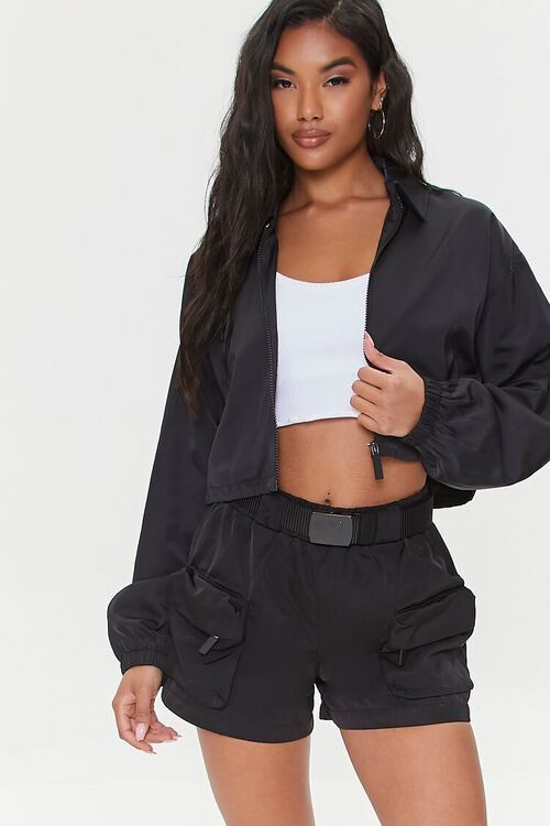 Release-Buckle Belt Cargo Shorts | Forever 21 (US)