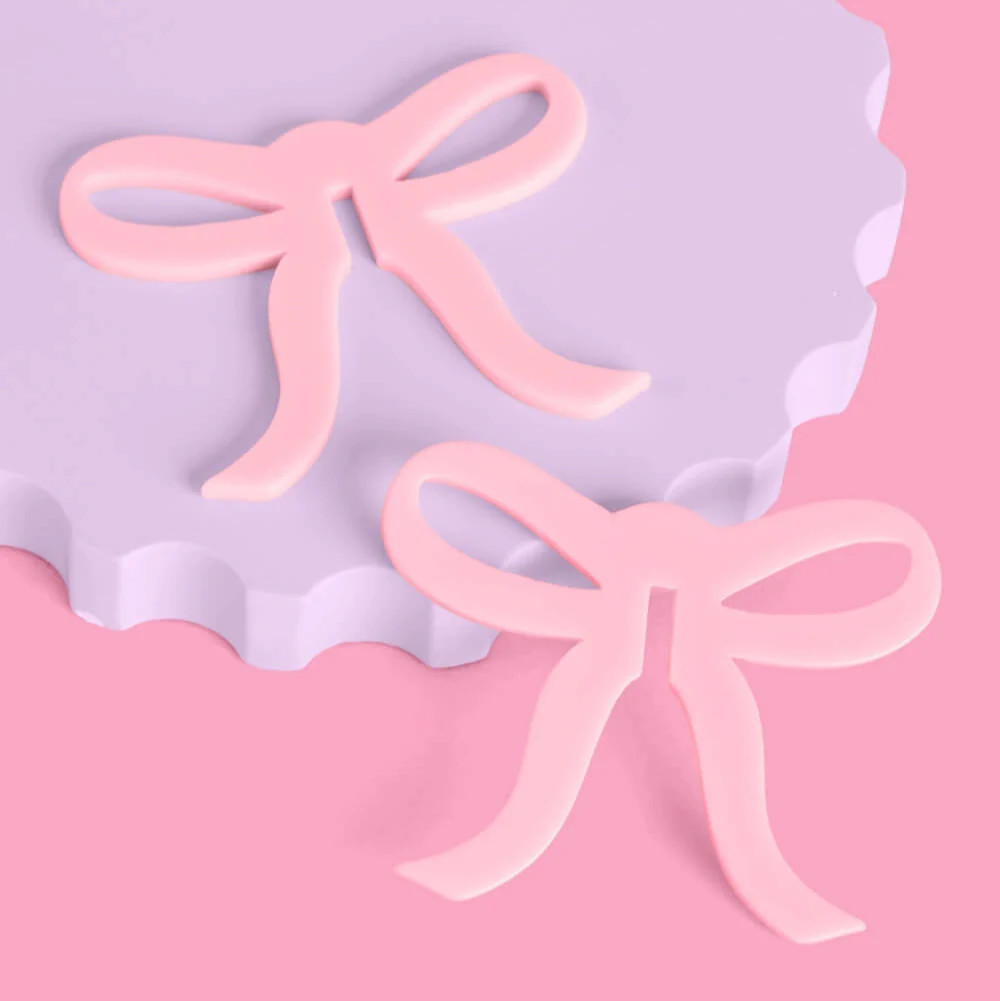 Pink Coquette Bow Drink Markers (Set of 8) | Ellie and Piper