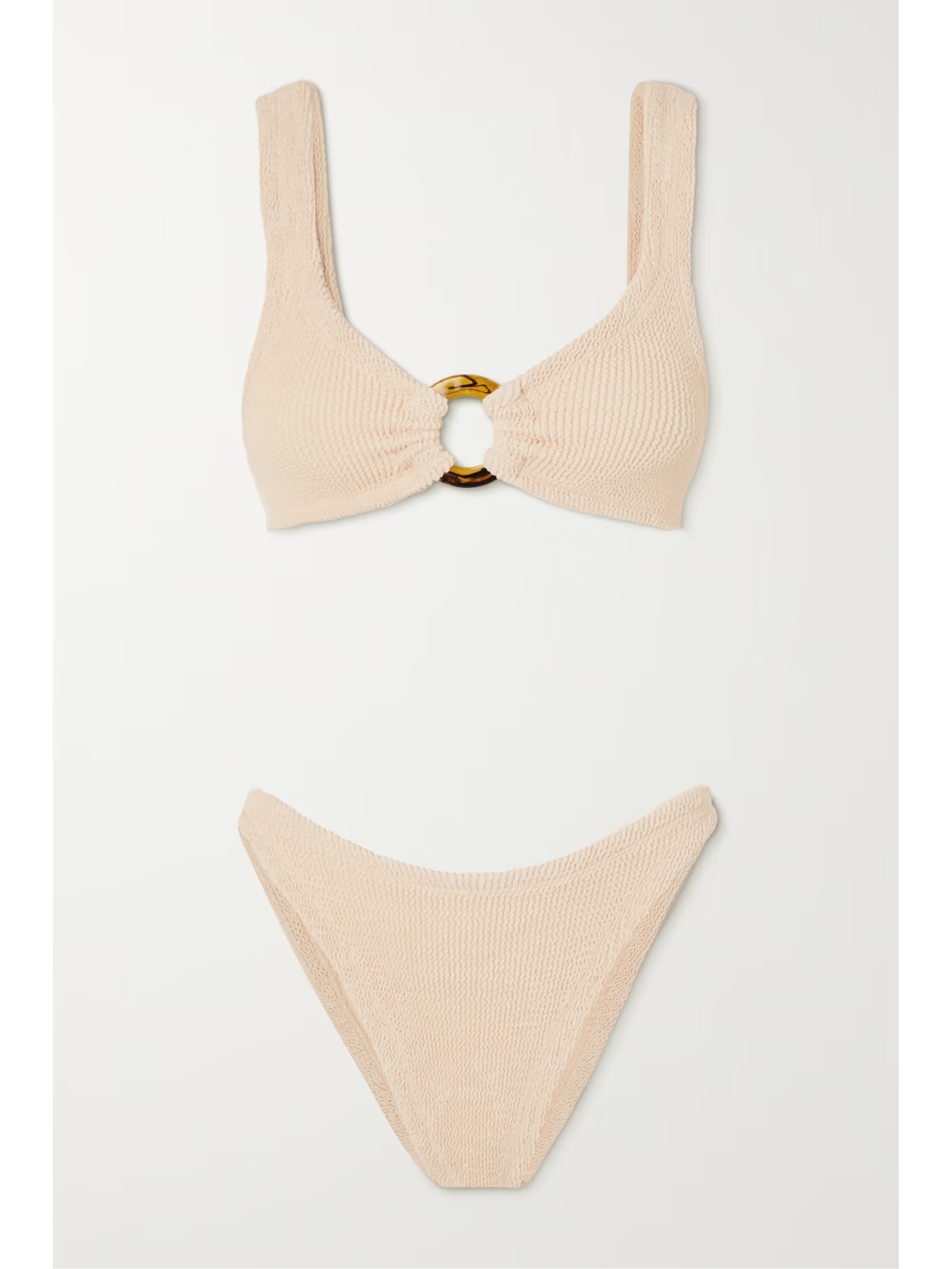 + NET SUSTAIN embellished seersucker bikini | NET-A-PORTER (US)