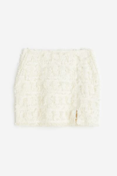 Bouclé Skirt - Cream - Ladies | H&M US | H&M (US + CA)