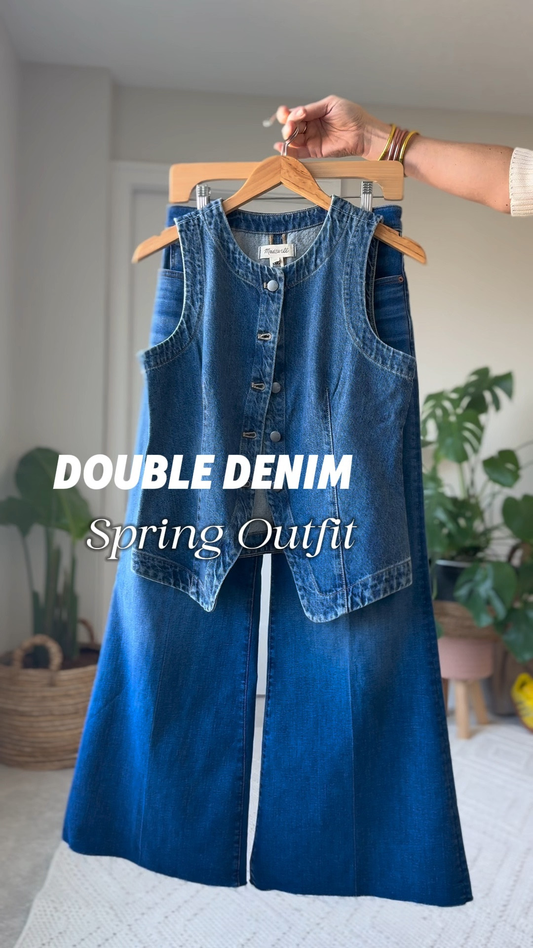 I love how double denim is an effortless and elevated look- with minimal effort! This denim vest is perfectly tailored and so figure flattering! Wearing my true to size 6. These cropped flare jeans are so fun and comfortable. These have amazing stretch and also fit your size. I’m 5’10” & wearing the tall length 💙

#LTKStyleTip #LTKOver40 #LTKWatchNow