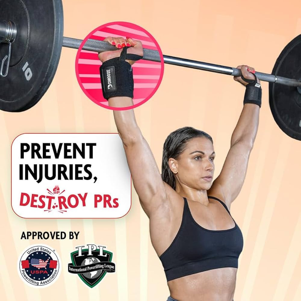 DMoose Wrist Wraps, Avoid Injury and Maximize Grip with Thumb Loop, 18" or 12" Gym Straps Pair, W... | Amazon (US)