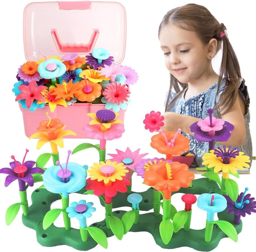 CENOVE Toddler Toys Gifts for 2 3 4 5 6 Years Old Girls Boys,Flower Garden Building Toys Educatio... | Amazon (US)
