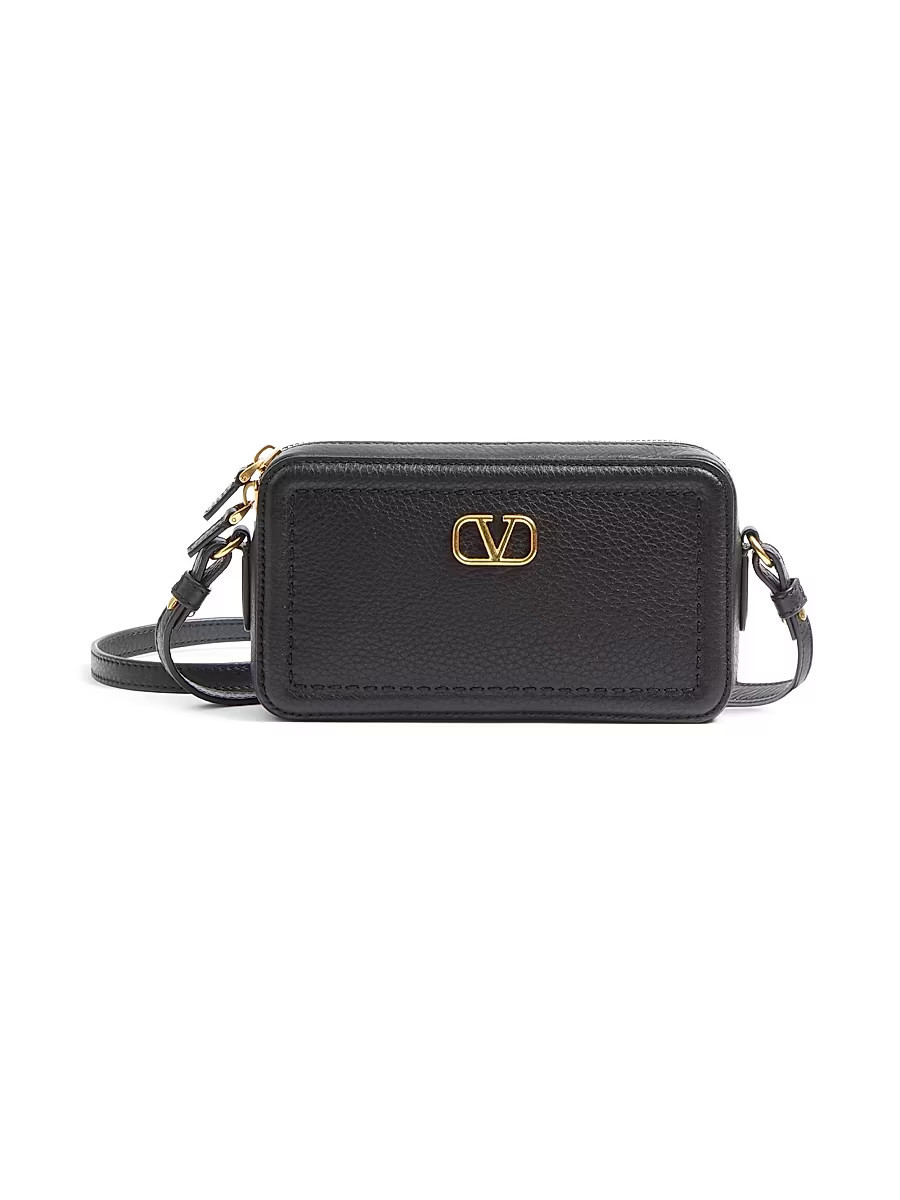 Women's Alltime Mini Shoulder Bag in Grainy Calfskin - Black | Saks Fifth Avenue