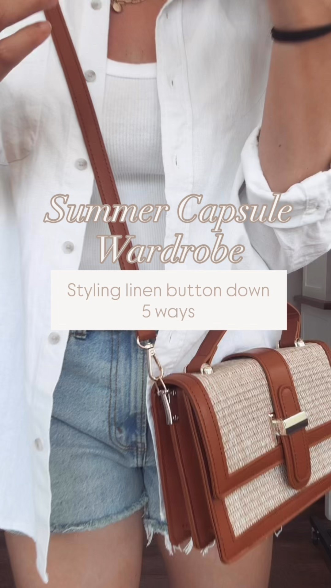 My summer capsule wardrobe! 
Styling a linen button down 5 ways today! This one is from Target and is so pretty. It’s not too stiff. Wearing XS. 
My denim shorts tts 
Athletic skirt XS 
Linen pants small 
Linen shorts black XS 
Boxer shorts XS 
Striped tee small 
Tank xs 
Shoes all tts 

#LTKFindsUnder100 #LTKFindsUnder50 #LTKStyleTip