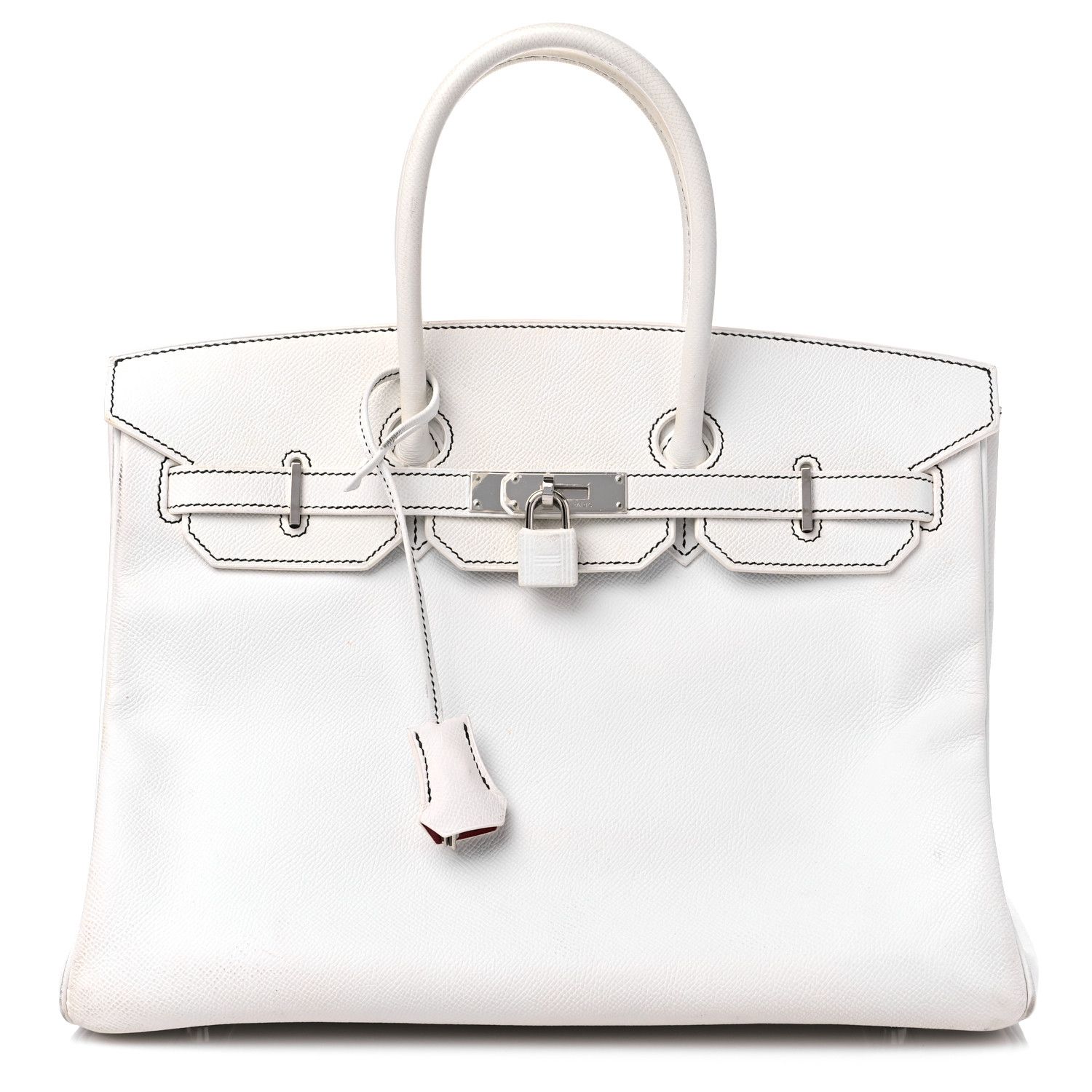 Epsom Horseshoe Birkin 35 White | FASHIONPHILE (US)