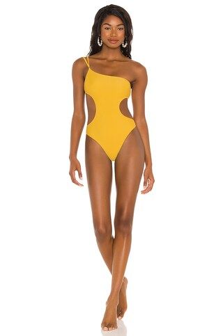 Tularosa Lanah One Piece in Mustard Yellow from Revolve.com | Revolve Clothing (Global)