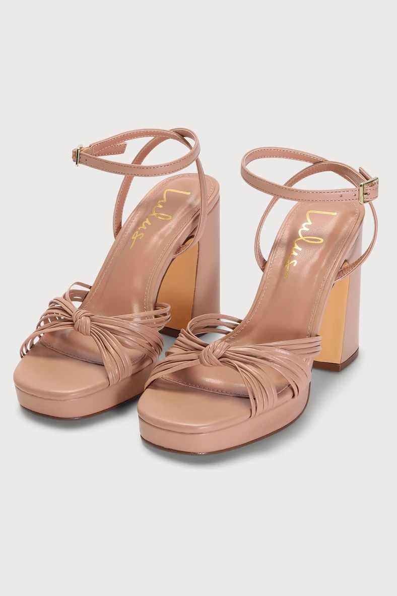 Sunty Light Nude Ankle Strap High Heel Sandals | Lulus (US)