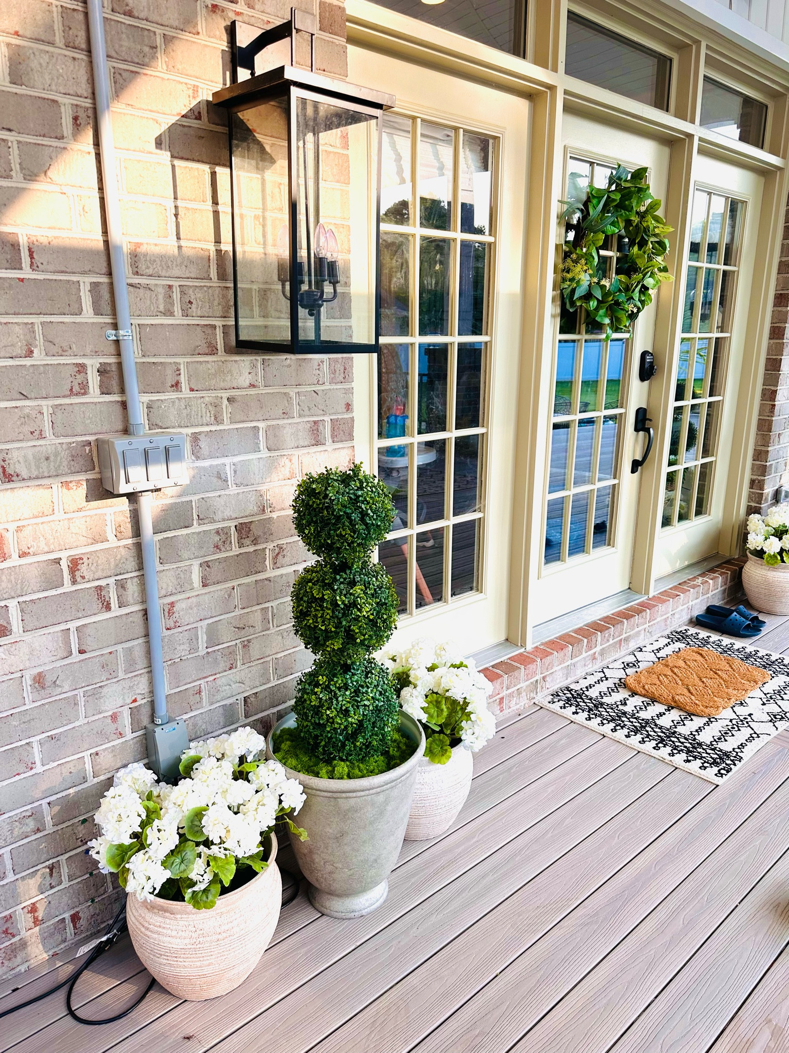 Outdoor patio refresh 

Faux topiary// planter // outdoor living // faux flowers // wreaths // outdoor lighting 

#LTKFind #LTKhome #LTKunder50