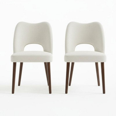 Mid-Century Modern Dining Chairs Set with Cushioned Seats, Ergonomic Curved Back, Sturdy Wooden Frame for Kitchen, Dining, Office | Target