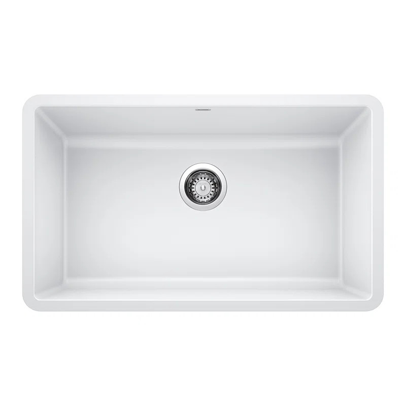 Precis 30" L X 18" W Undermount Kitchen Sink With Cut Out Template | Wayfair Professional