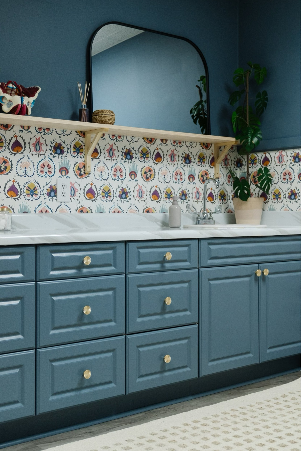 Welcome to the Beaver Den 😅This room will be used to see pelvic health patients for my husbands physical therapy practice! Seeking help for pelvic issues can be an intimate situation & we wanted make this room beautiful and cozy so that every women treated here will feel comfortable!  
Paint : @behrpaint  Adirondack blue N480-5

#LTKhome