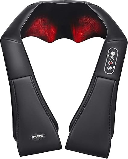 Naipo Shiatsu Back and Neck Massager with Heat Deep Kneading Massage for Neck, Back, Shoulder, Fo... | Amazon (US)