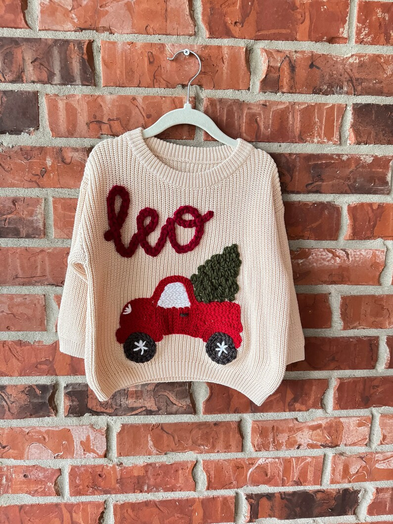 Custom Hand Embroidered Baby and Toddler Sweaters NEUTRALS | Etsy (US)
