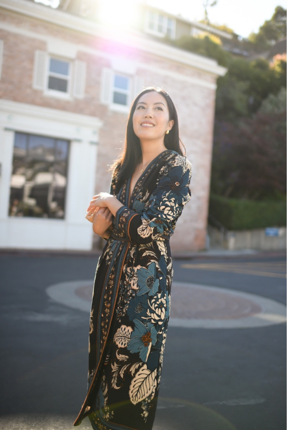 blossom tapestry black midi dress Blossom Tapestry Midi Dress main image 1