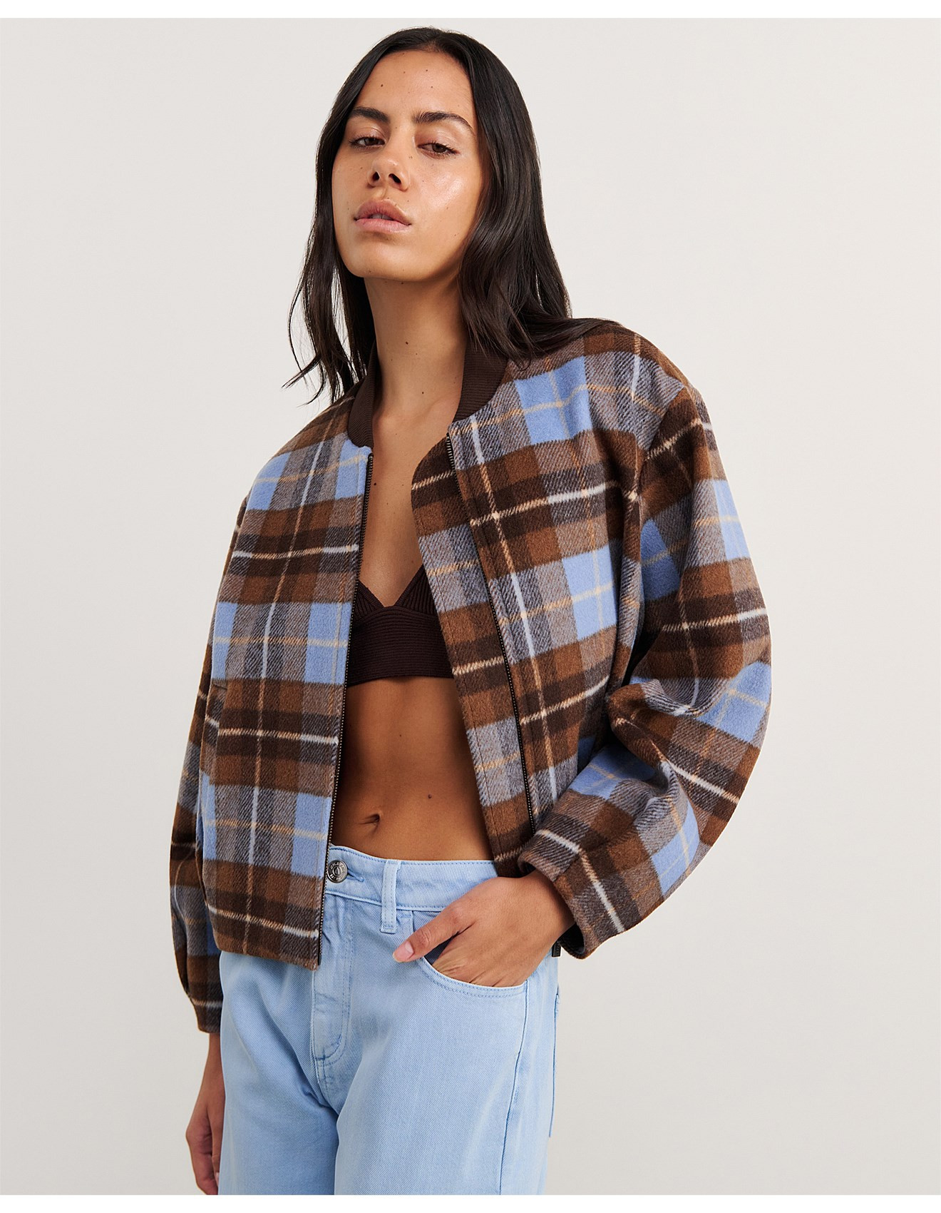 MARGOT CHECK WOOL JACKET | David Jones (Australia & New Zealand)