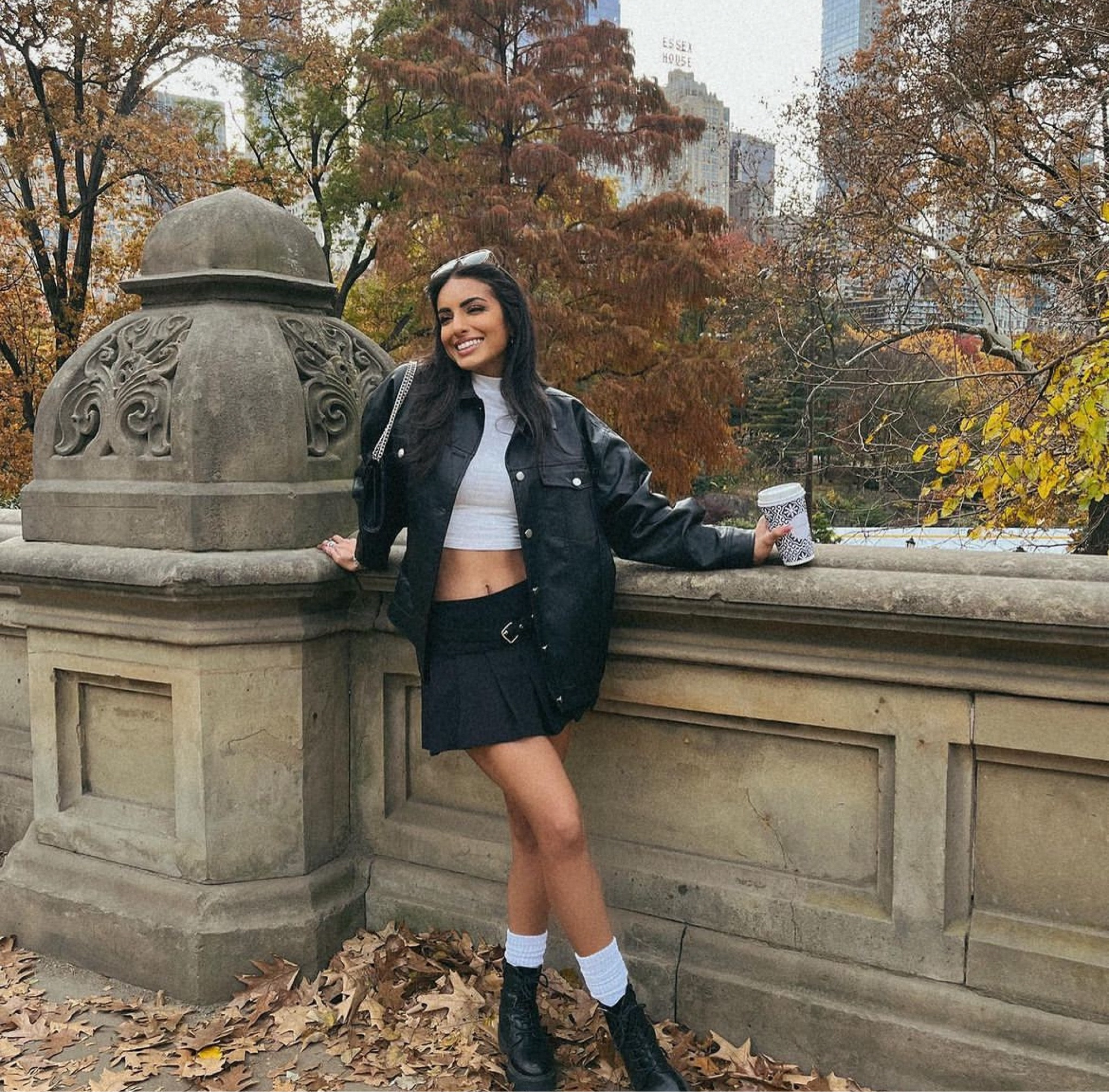 Perfect it girl outfit fashion trends, pleated mini skirt, bomber jacket, doc martens, leather, y2k, New York, ysl, Zara, revolve 

#LTKtravel #LTKstyletip #LTKsalealert