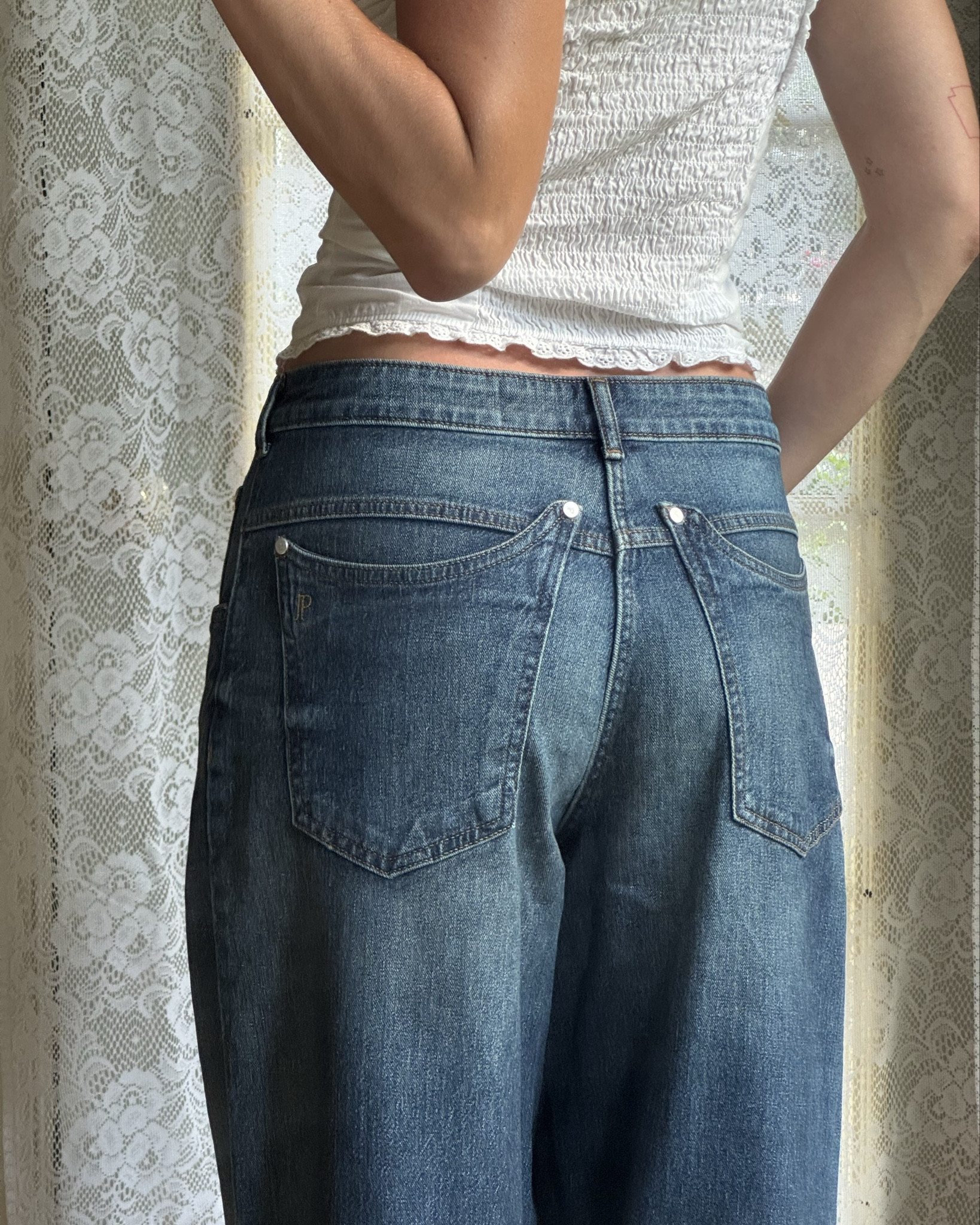 a subtle barrel Jean that’s super soft