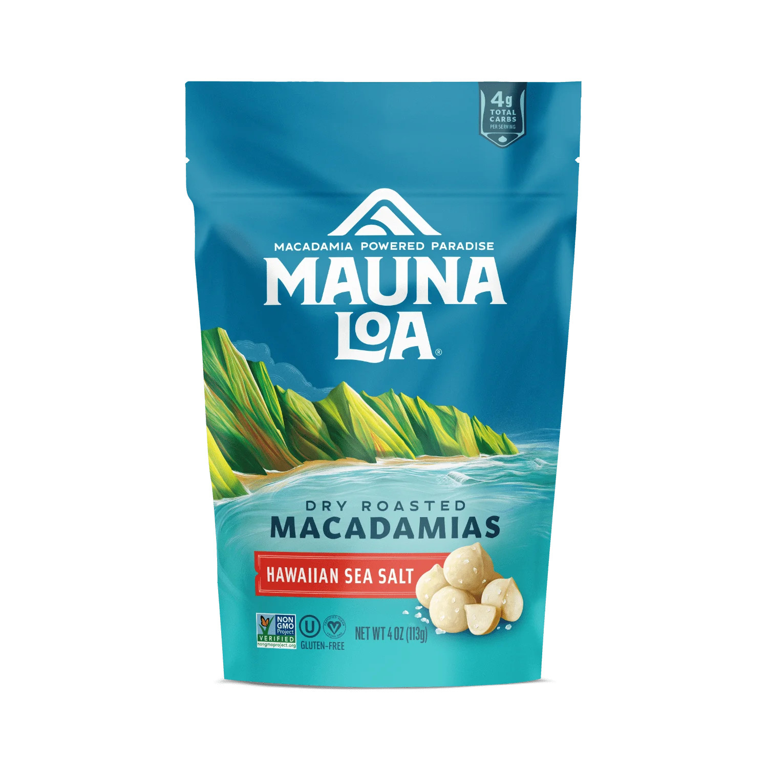 Mauna Loa Hawaiian Sea Salt Macadamias, Gluten-Free, Keto Friendly, 4 oz. Bag | Walmart (US)