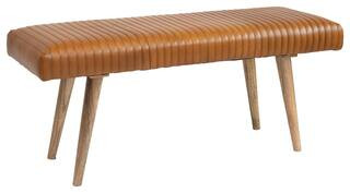 46" Wood & Leather Bench | Michaels | Michaels Stores