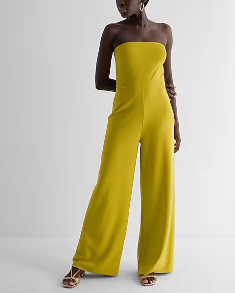 Strapless Wide Leg Jumpsuit | Express