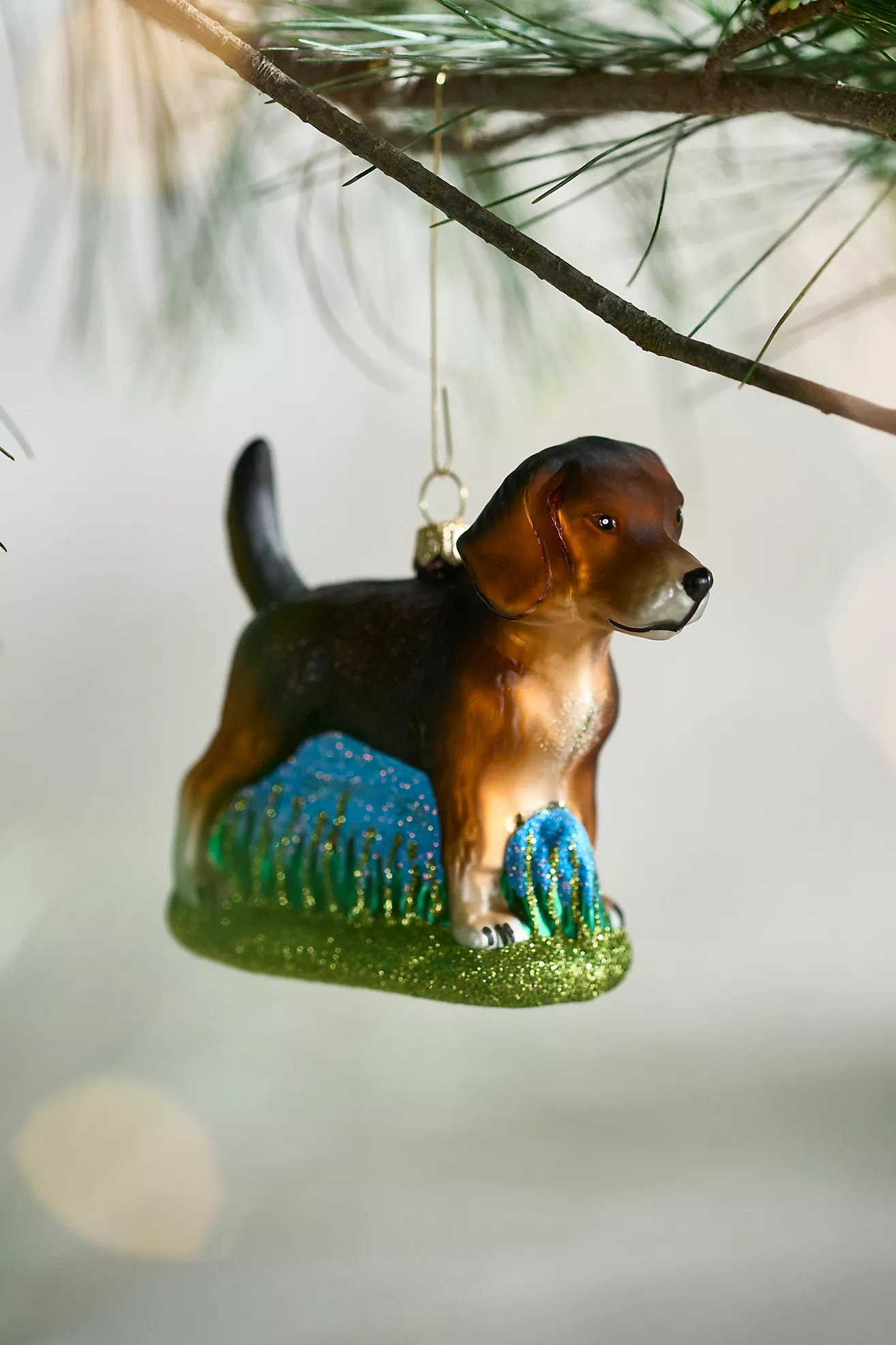Beagle Glass Ornament | Anthropologie (US)