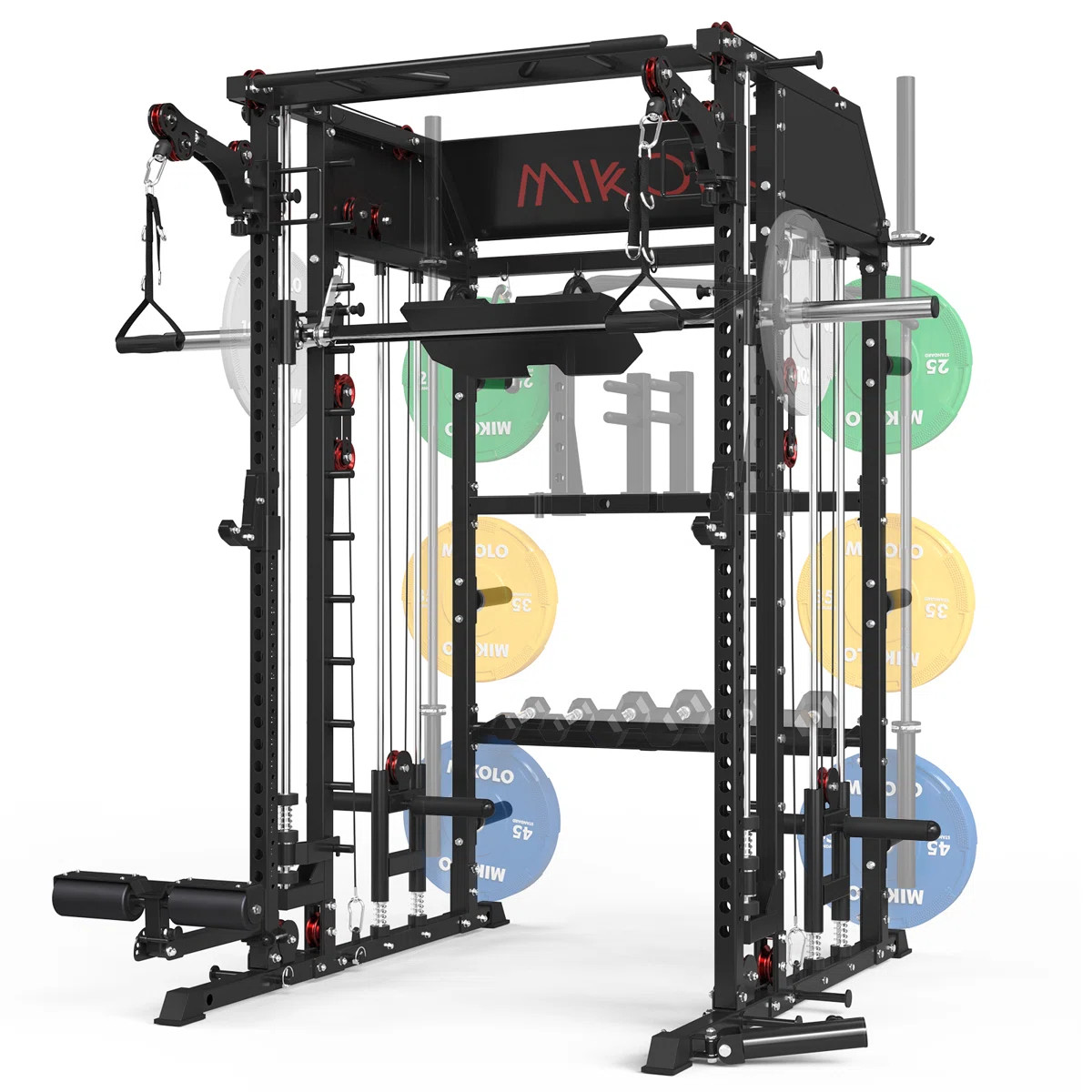 10-In-1 Commercial Power Rack With Smith Machine & Leg Press \u2013 Multi-Function Home Gym Cage ... | Wayfair North America