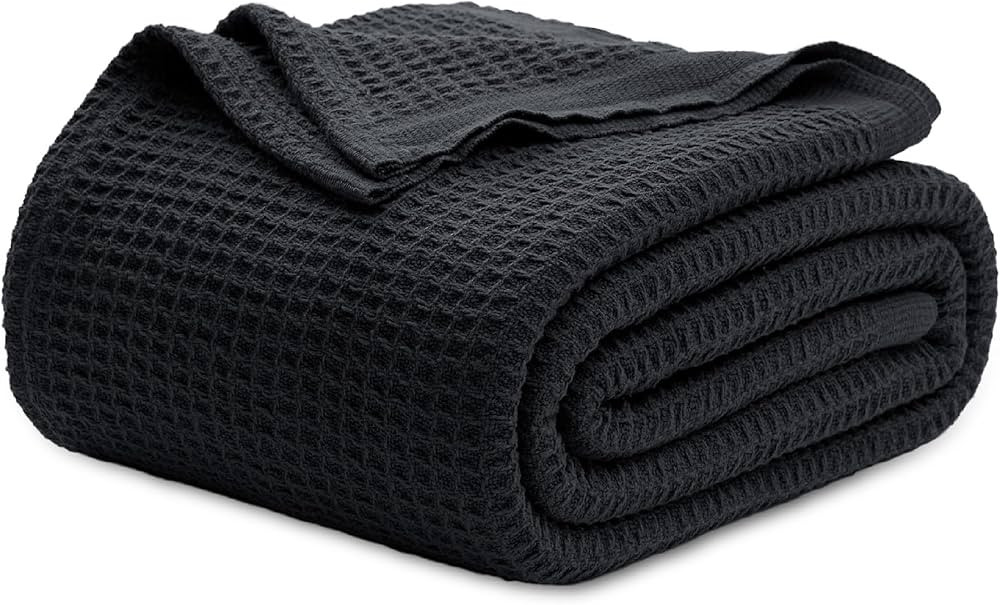 Bedsure 100% Cotton Blanket Queen Size for Bed - Waffle Weave Fall Blanket, Lightweight and Breat... | Amazon (US)