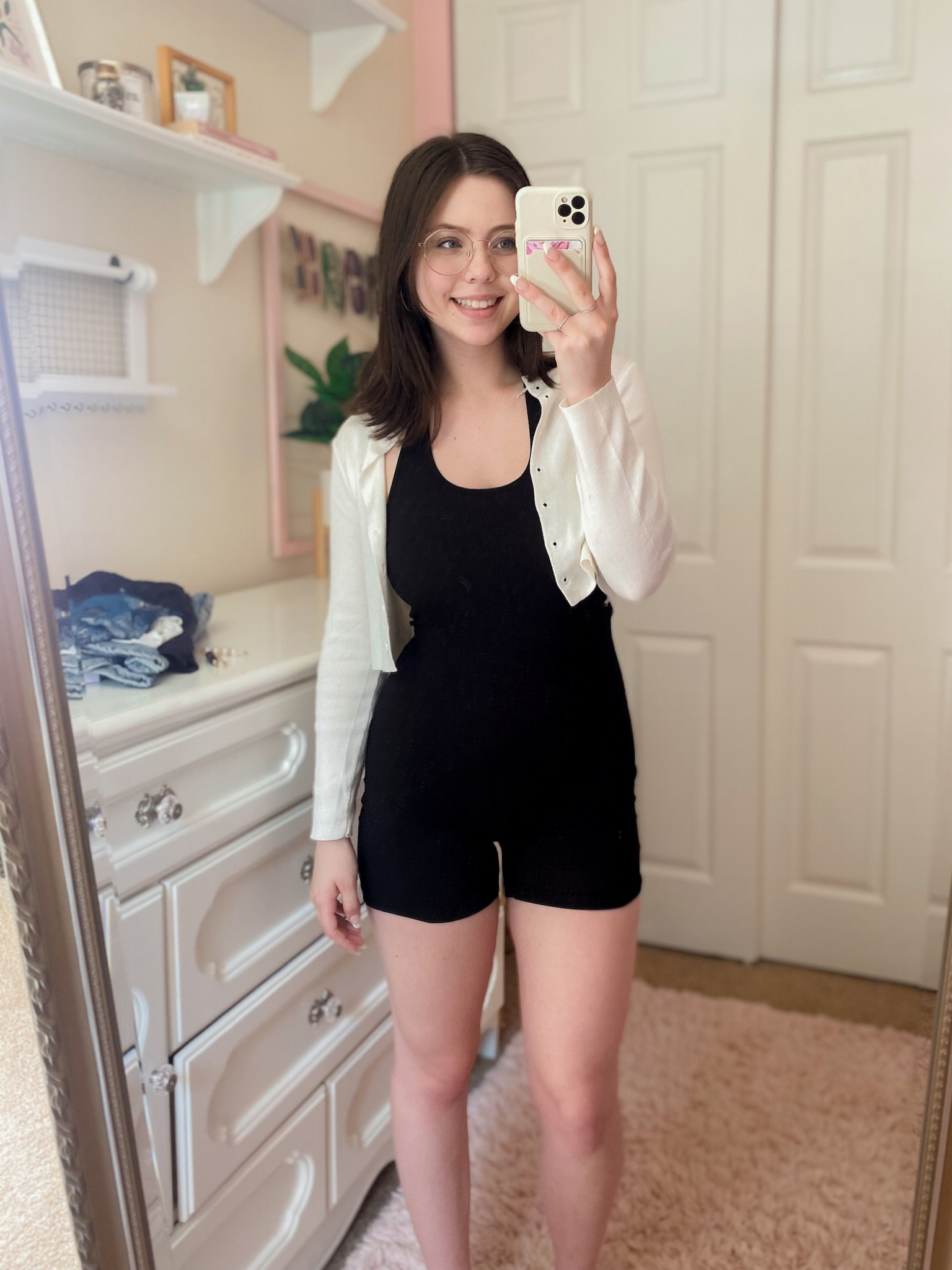 Love love love this romper! Such an easy base for any outfit! The romper is tts so just get your regular size❤️ the cardigan is one size but only get it if you wear a small or lower. I’ll link another option with other sizes too🫶


#LTKSeasonal #LTKunder50 #LTKunder100