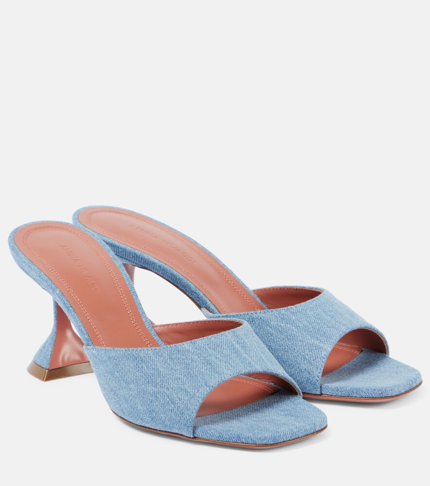 Amina Muaddi Lupita denim mules | Mytheresa (US/CA)