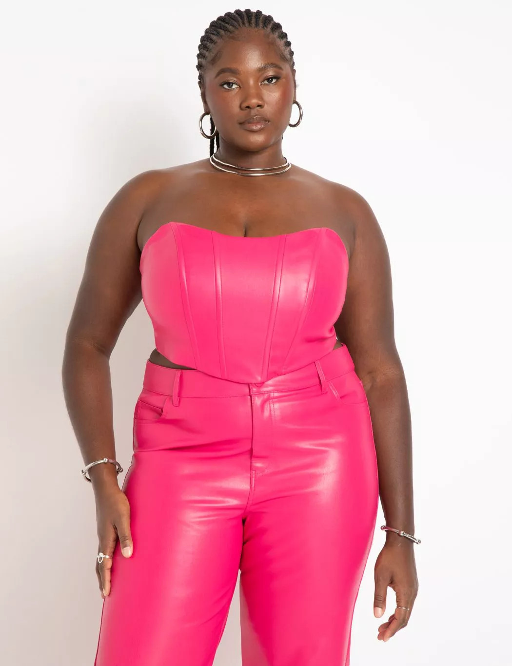 Faux Leather Corset | Eloquii