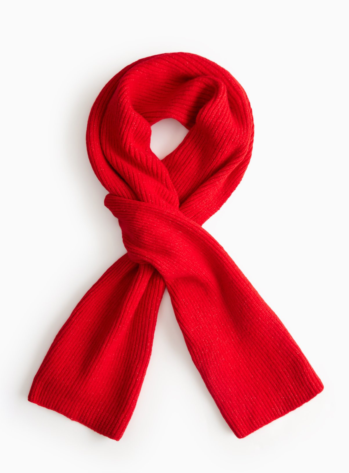Red Ribbed Knitted Scarf One Size | Tu Clothing