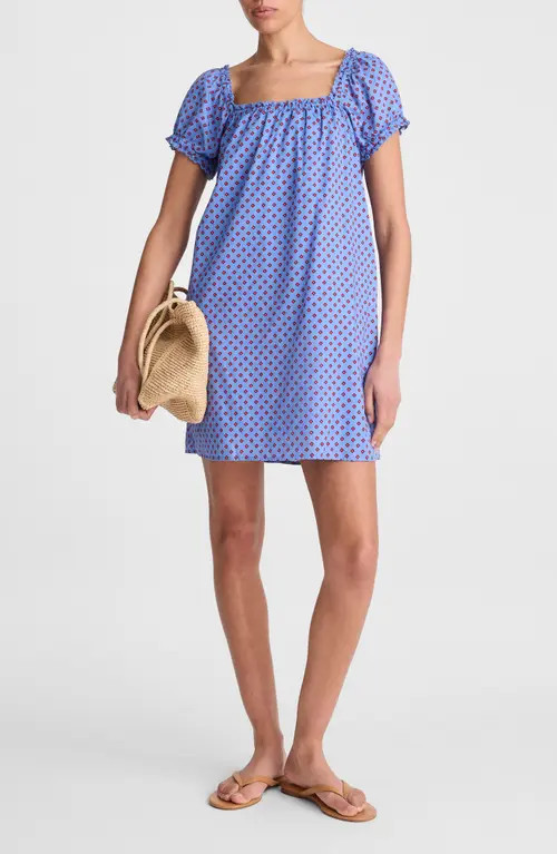 Madewell Chateau Minidress in Calm Blue at Nordstrom, Size Medium | Nordstrom