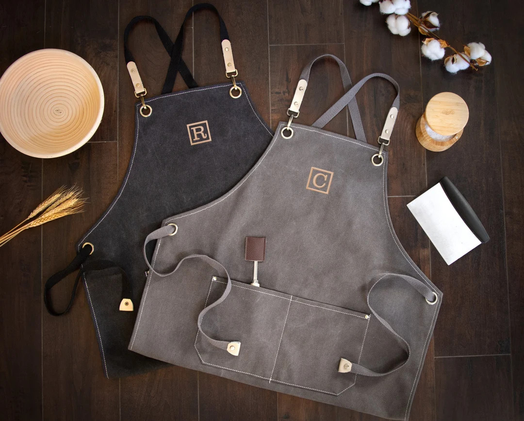 Heavy Duty Canvas Apron Christmas Gift, Custom Gift for Him, Chef's Kitchen Apron, Gift for Cook ... | Etsy (US)